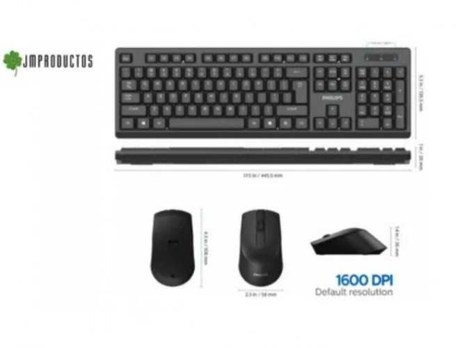 Teclado + Mouse Inalámbrico Phillips C354 Con Ñ