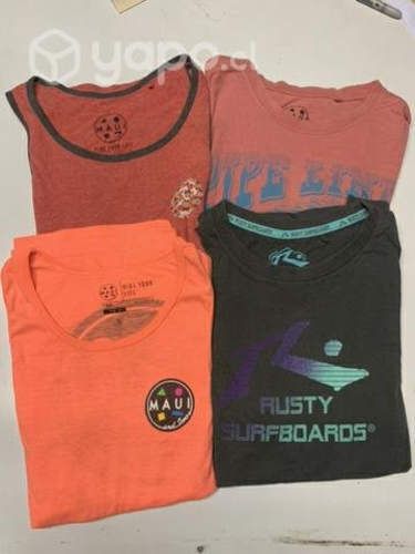 4 poleras 3 Maui and sons y una Rip curl