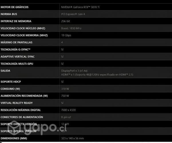 RTX 3070 Ti GAMING X TRIO 8G de MSI