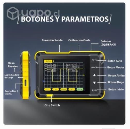 Osciloscopio Portatil Fnirsi Mini Dso152 2.5MSa/s