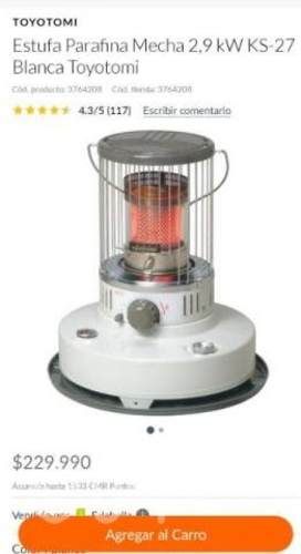 Por no uso estufa marca Toyotomi modelo ks-2