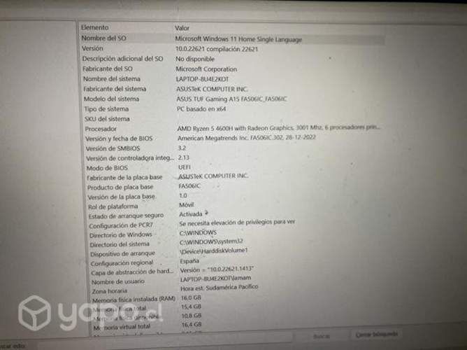 Asus Tuf Gaming A15 FA506IC