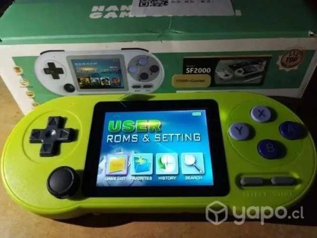 Super Nintendo portátil 6000 juegos color verde