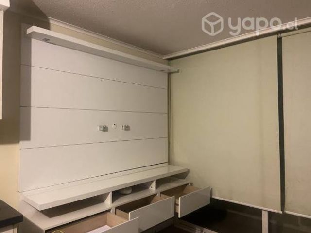 Mueble rack de pared con cajones