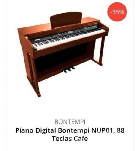 Piano digital Bontempi , 88 teclas, color cafe