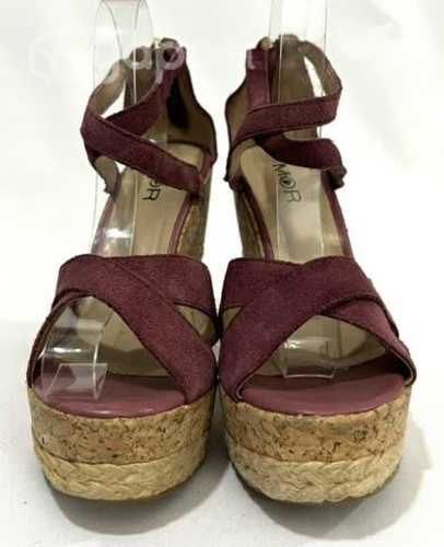 Chala Taco Chino Cuero Marca Mor N*39 Burdeo