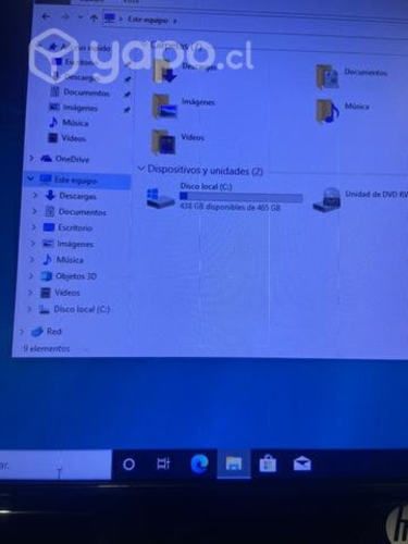 All in one hp i3/8gb/500gb