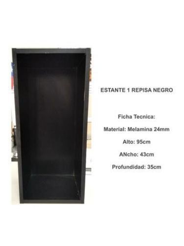 Estante 1 Repisa Negro