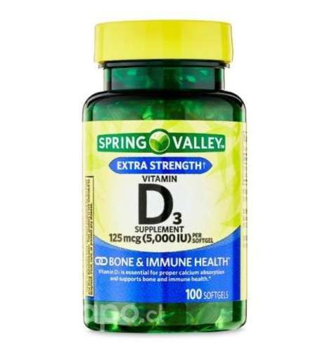 Vitamina D3 125 Mcg (5.000 Ui) 100 Softgels