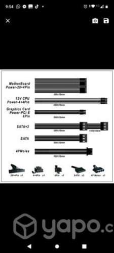 Fuente gammer RGB de 600w