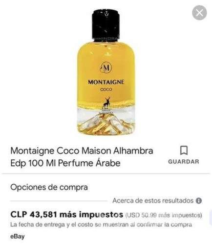 Perfume Arabe maison alhambra Montaigne coco 100ml
