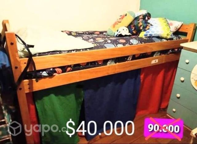 Cama alta de niños