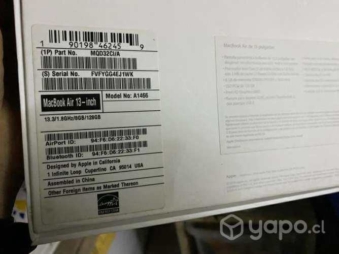 Caja MacBook Air 13
