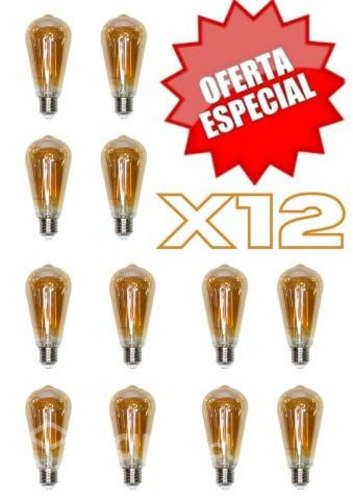Pack de 12 ampolletas filament st64 wellmax 8w