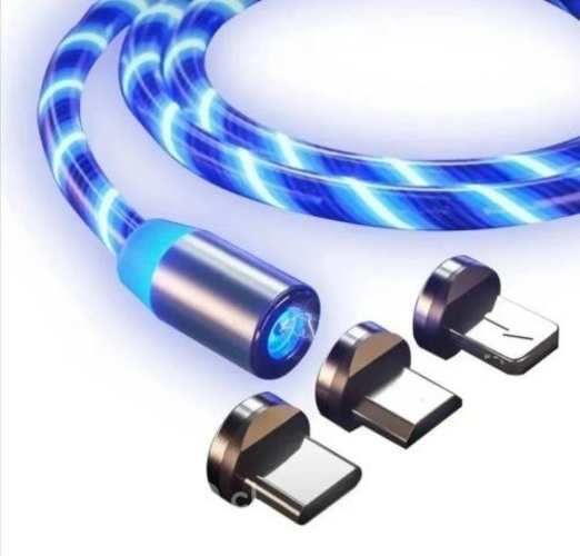 Pack x3 Cables Cargador Magnético 3 en 1 Led Fun