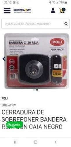 Cerradura sobreponer para reja