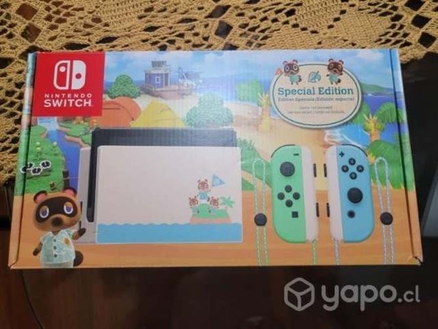 Nintendo switch con tematica de animal crossing