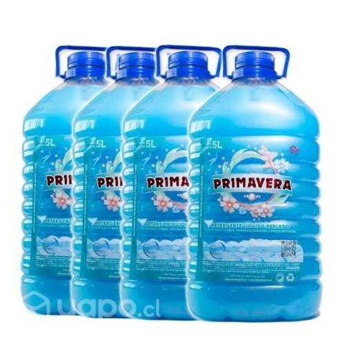 Pack 4 Detergente Líquido Primavera Celeste 5 litr