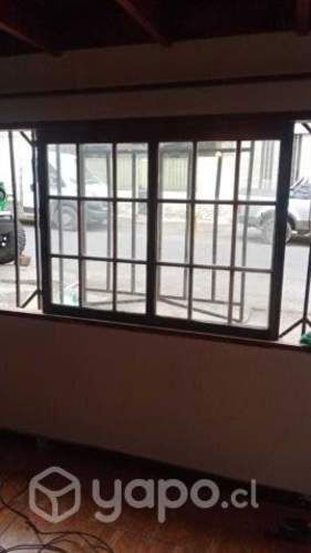 Ventanal con 2 ventanas corredizas de pino oregon