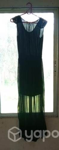 Vestido de fiesta Zara talla S negro transparencia