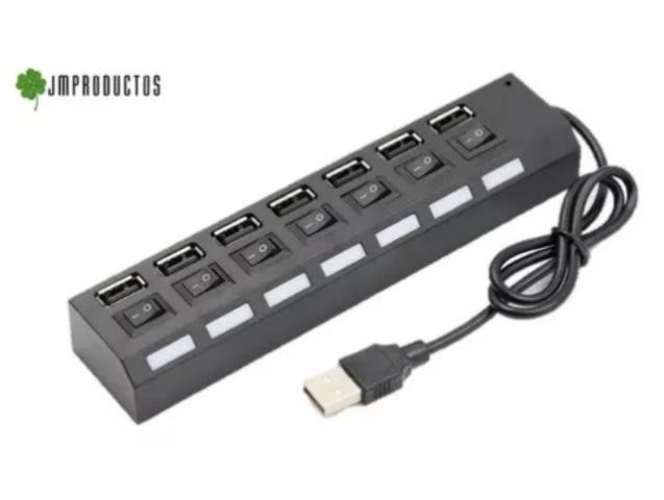 Hub Usb 2.0 Hi-speed 7 Puertos Con Interruptor On