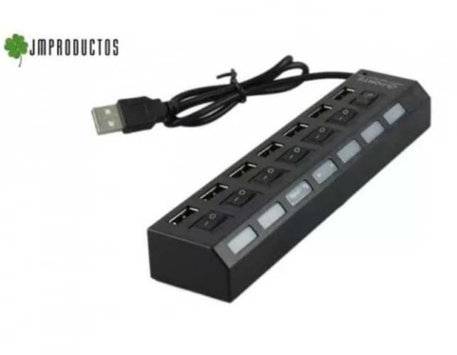 Hub Usb 2.0 Hi-speed 7 Puertos Con Interruptor On