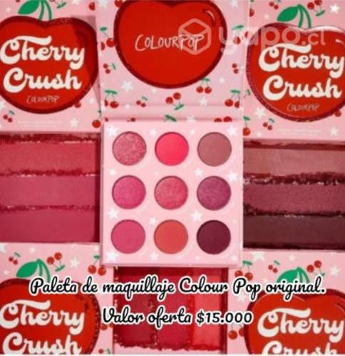 Bello maquillaje Colourpop original, Cherry Crush
