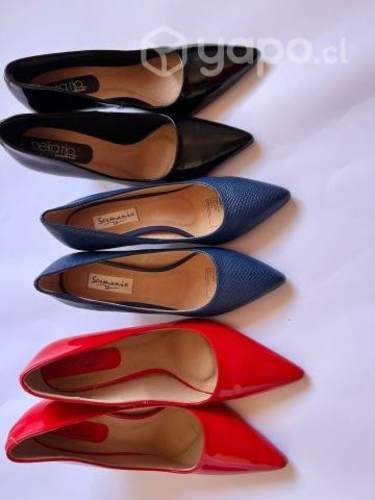 3 pares de zapatos formales Taco Aguja