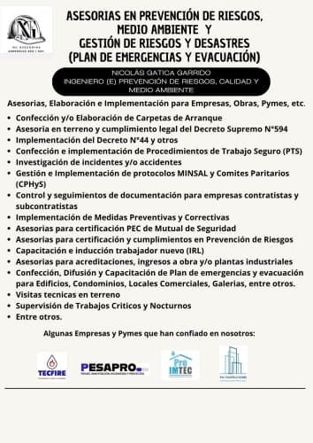 Asesorias en Prevención de Riesgos y Plan de Emergencias