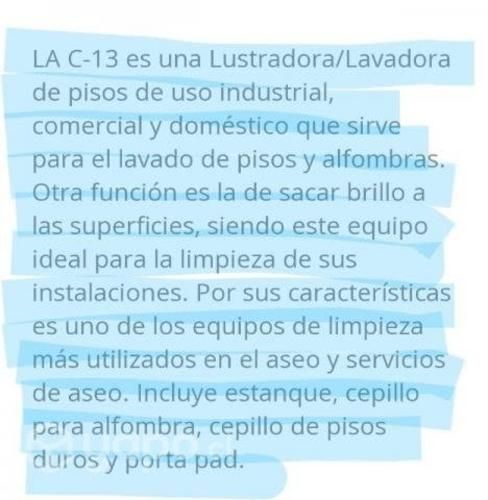 Abrillantadora nueva