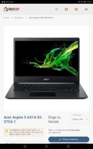 Notebook Acer Aspire 5 con cargador original