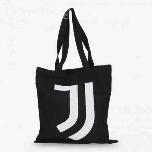 Juventus bolsa negra de lona con logo