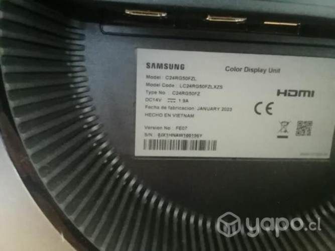 monitor 144hz Samsung curvo