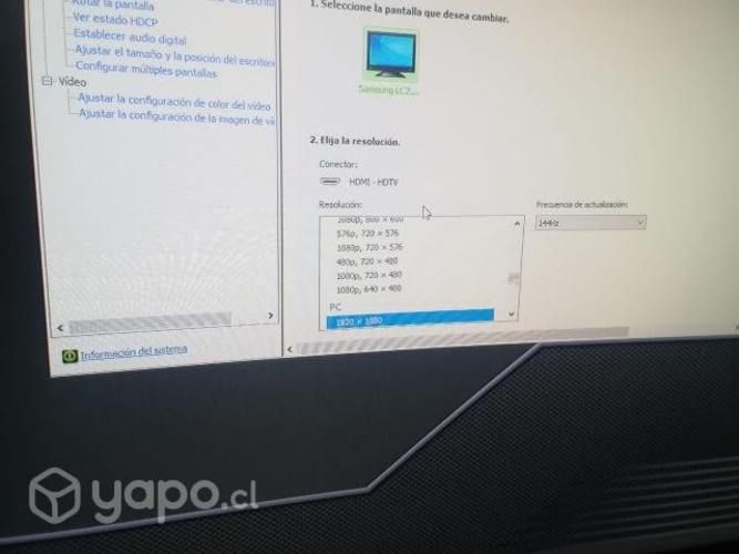 monitor 144hz Samsung curvo