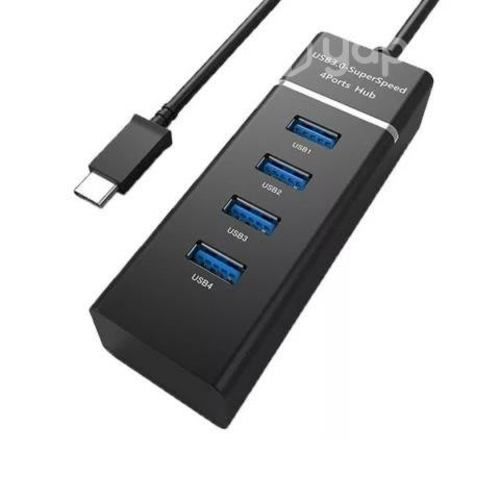 Adaptador Hub Usb Tipo C 3.0 4 Puertos 5 Gbps Luz