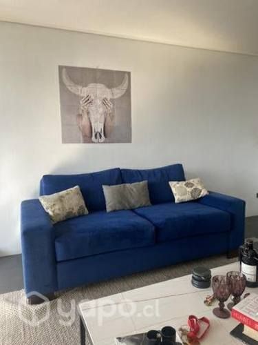 Sofá 3 cuerpos azul
