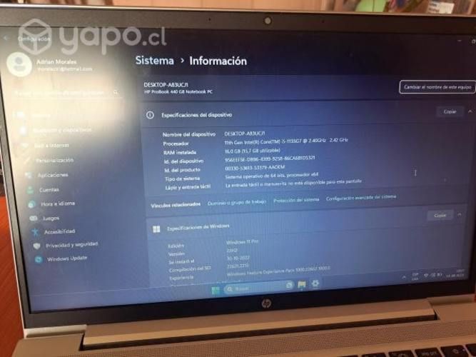 Hp probook 440 g8 core i5