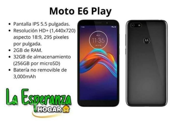 Celular Motorola E6 lite