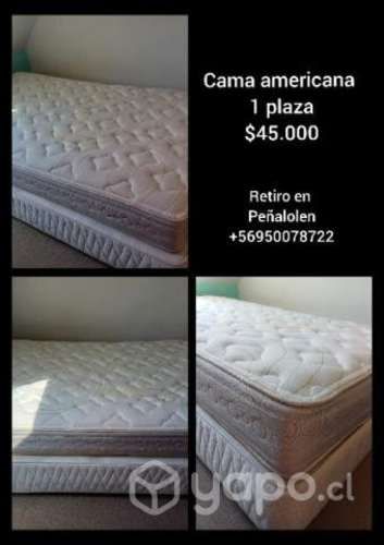 Cama americana 1 plaza