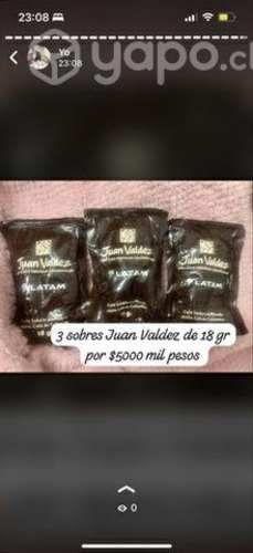 Café Juan Valdez de 18 gramos 3 por 5 mil