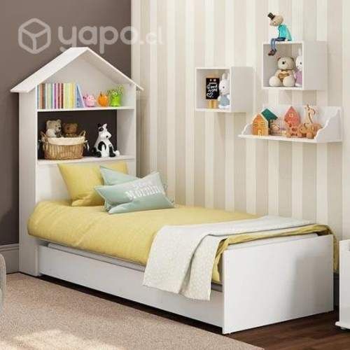 Cama Nido respaldo casita