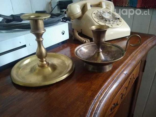 Antigua palmatorias de bronce