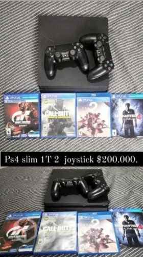 Ps4 Slim 1T 2 Joystick 4 Juegos