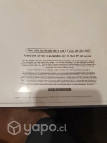 Macbook Air 13" M1 Nuevo