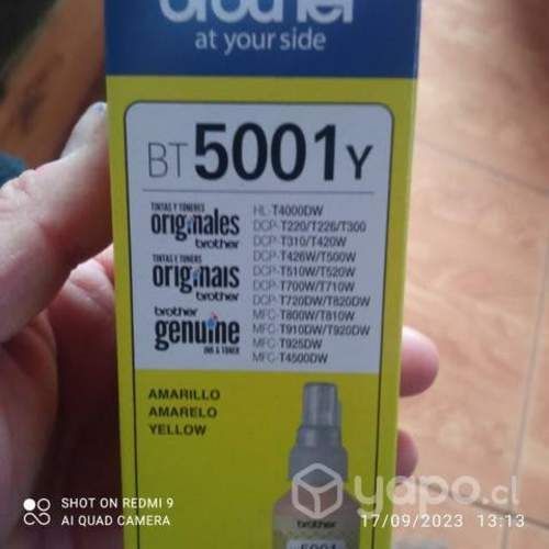Tinta brother bt5001y yellow original