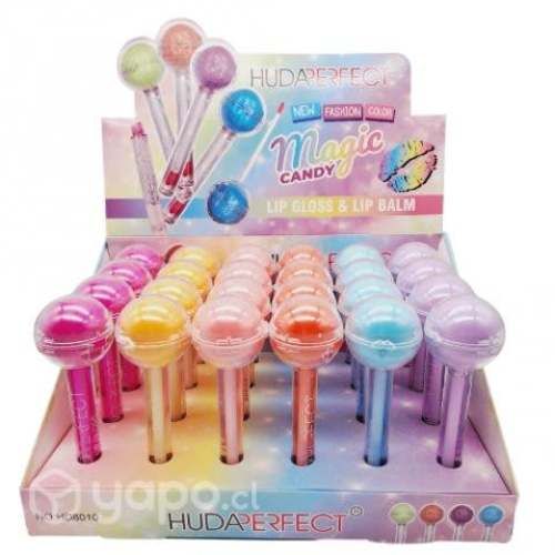 Caja24 Un-Chupete doble balsamo+brillo Magic Candy