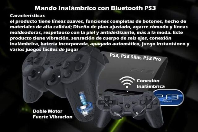 Mando inalámbrico con Bluetooth PS3