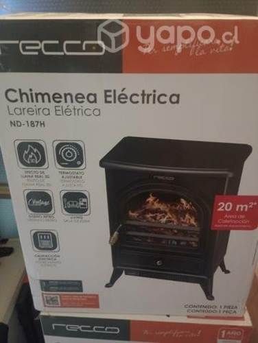 Estufa electrica simulación a leña