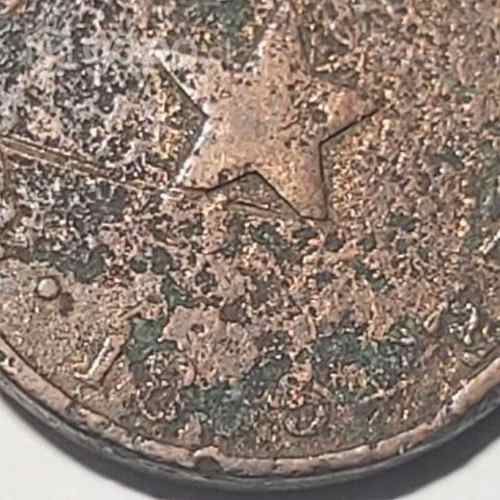 Moneda año 1835 medio centavo chile