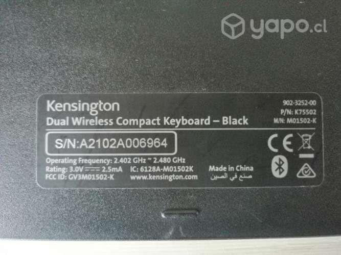 Teclado inalambrico Kensington compacto